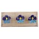 Navy Blue And Turquoise Ceramic Flower Wooden Hooks